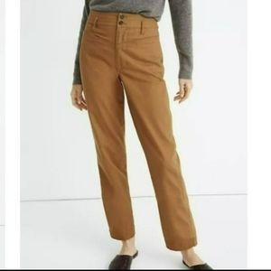Madewell High Waisted Utility Pants Yoke Brown